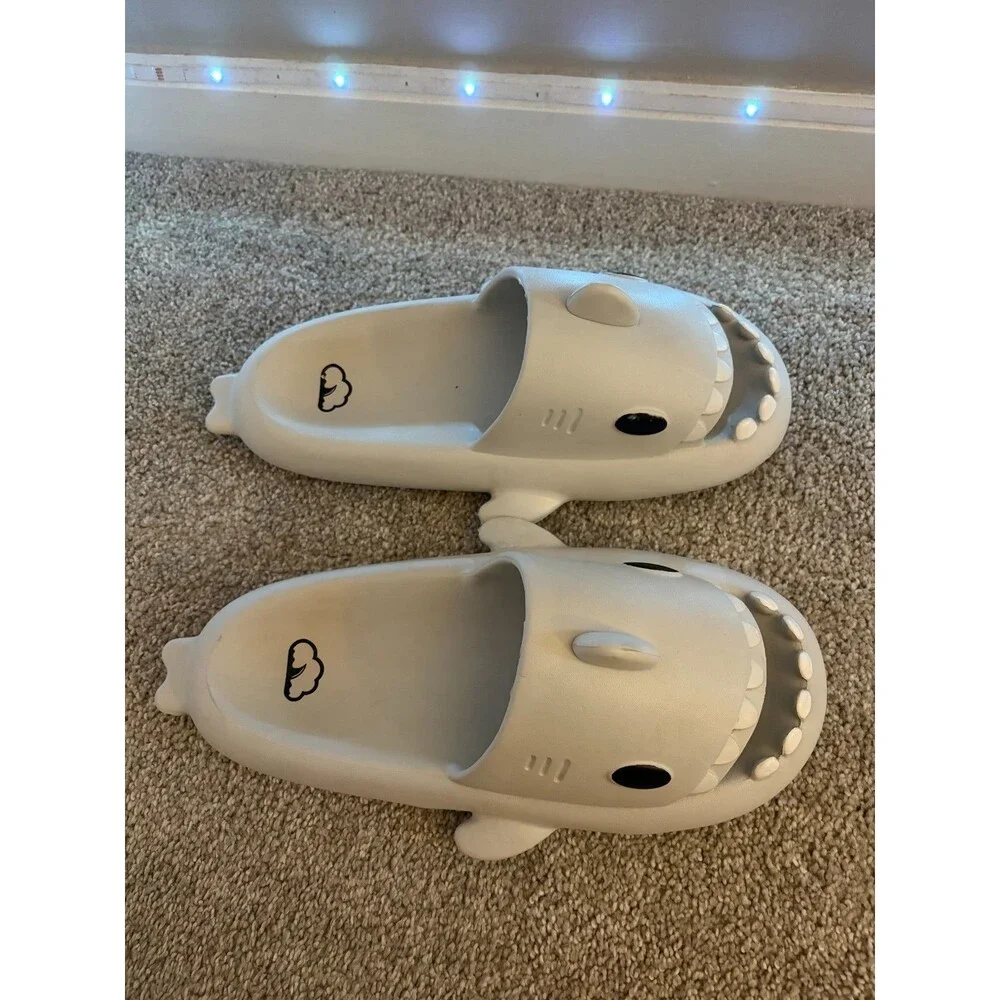 Official Cloud Sharks Slides Off-White Men 10-11 Glow Anglerfish Fin Mod